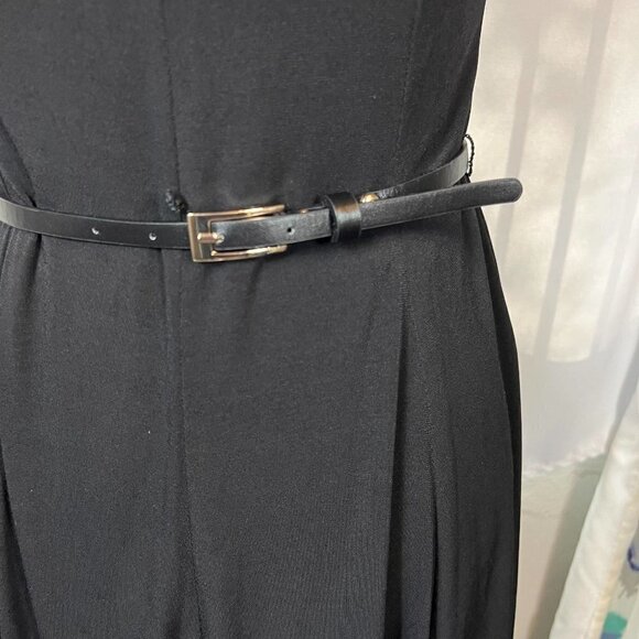 R&K black fit and flare sleeveless dress with belt size 6P - Picture 5 of 9